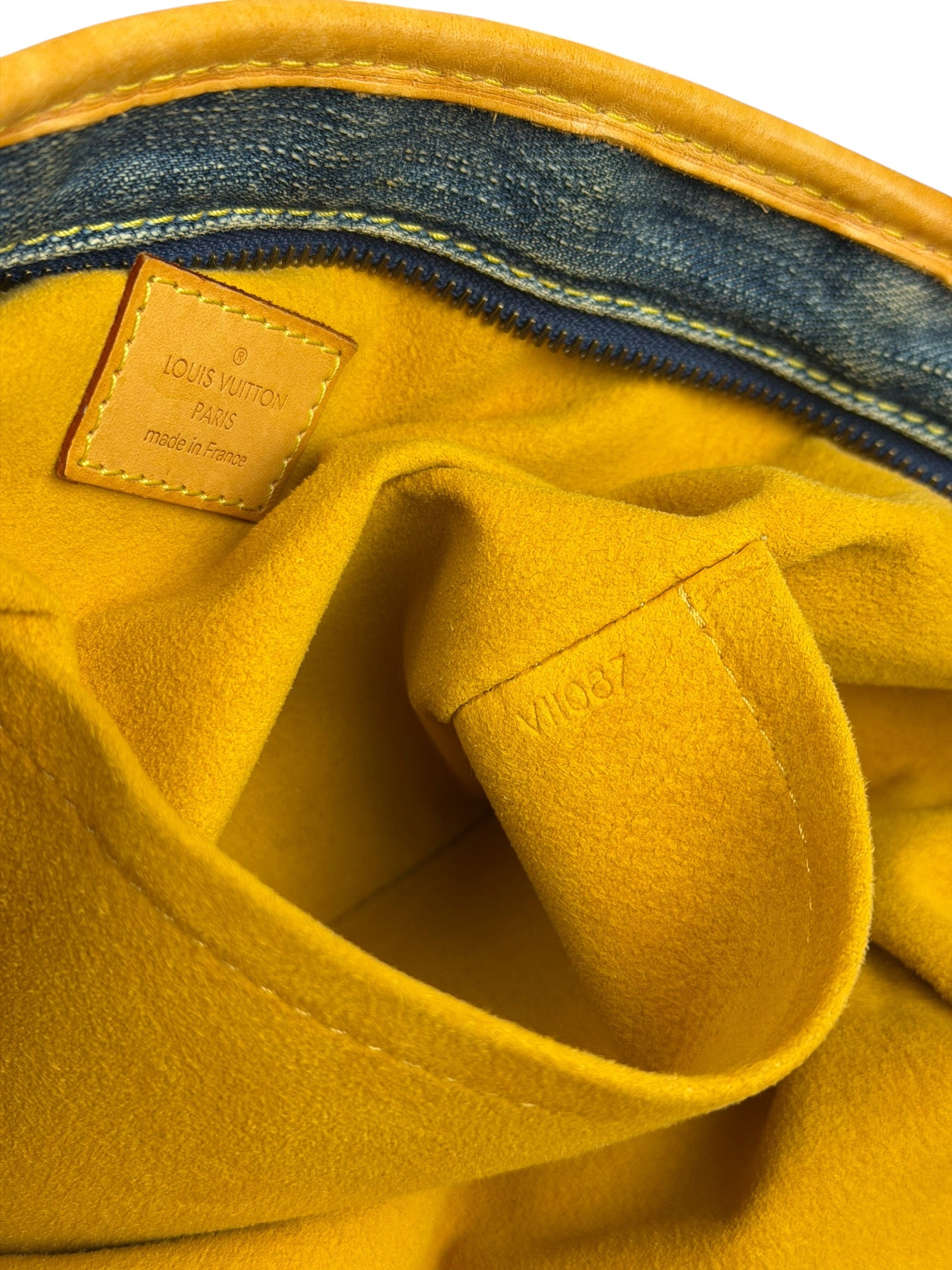 Louis Vuitton Denim/Leather Trim Monogram Neo Cabby Handbag