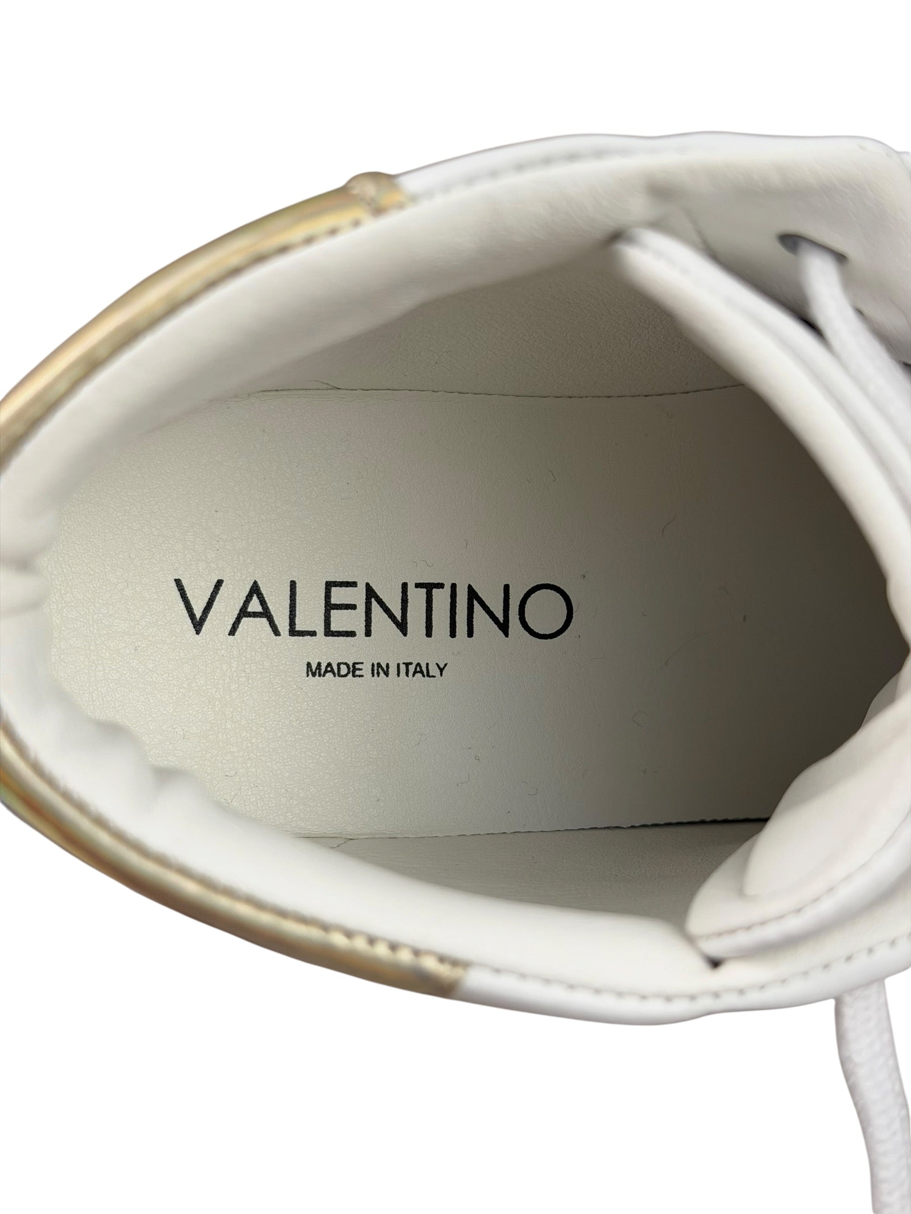 Valentino White Mabel High Top Sneaker