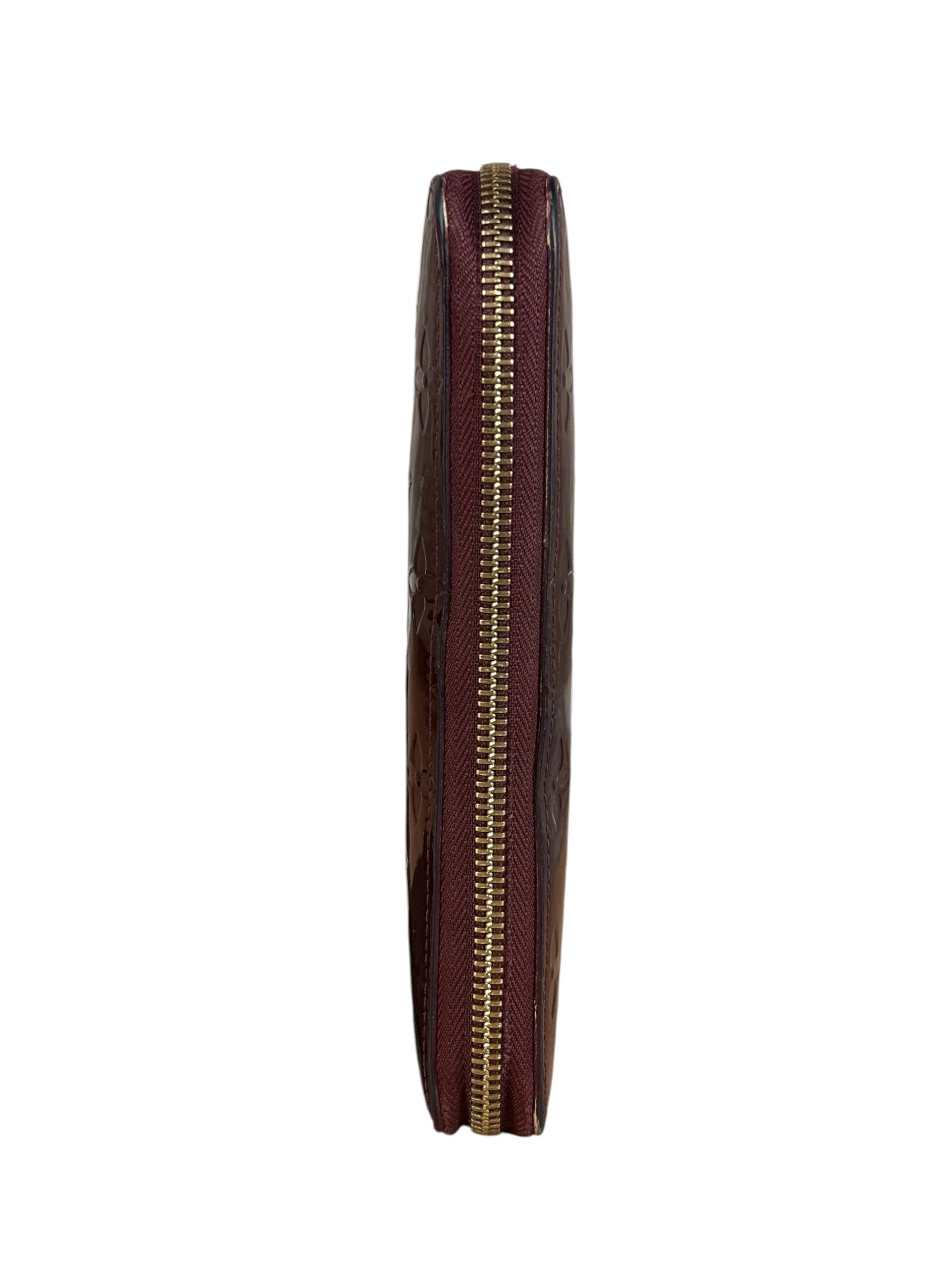 Louis Vuitton Burgundy Monogram Vernis Zippy Wallet