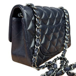 Chanel Iridescent Blue Quilted Leather Mini Flap Bag 2017