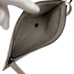 Brunello Cucinelli Ivory Grained Leather Shoulder Bag