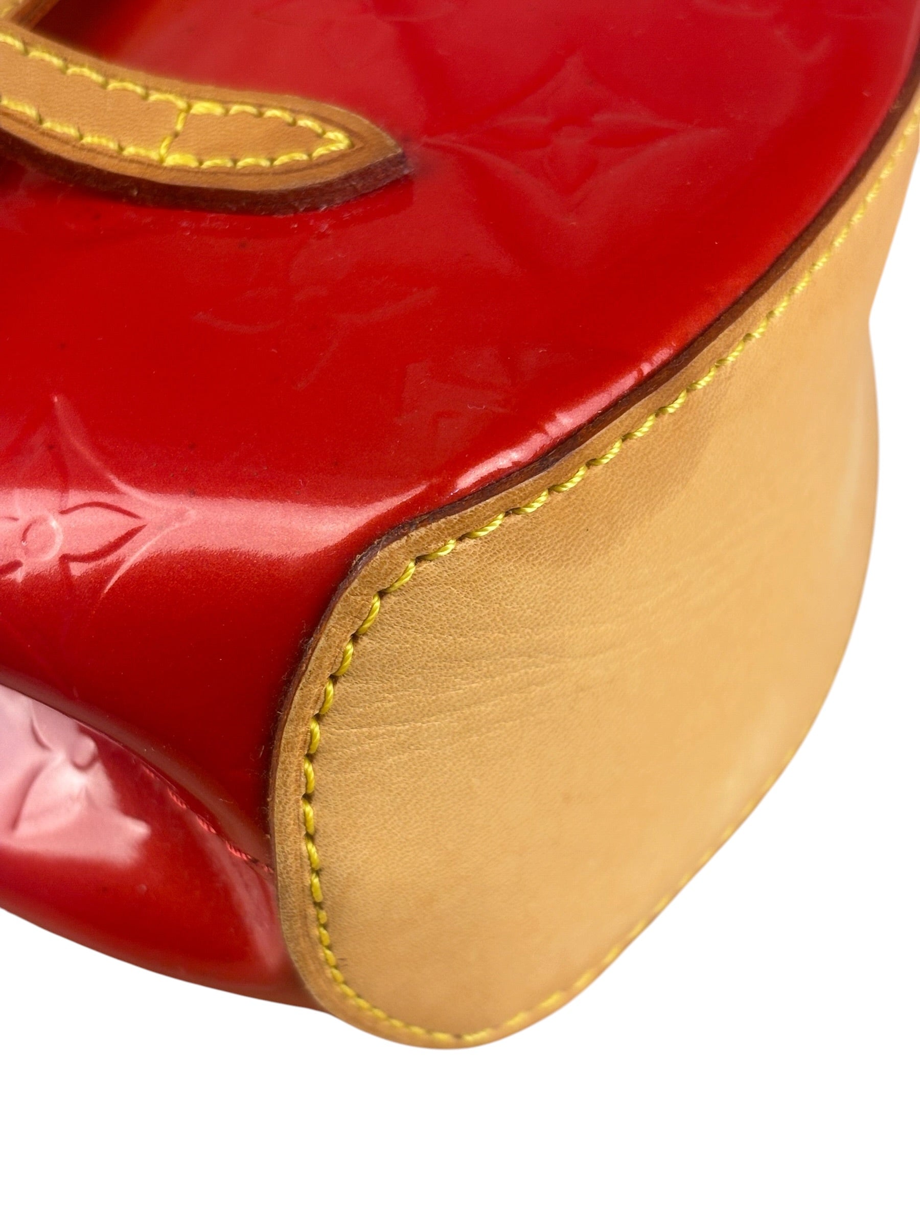 Louis Vuitton Red Monogram Vernis Biscayne Bay PM Handbag