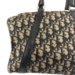 Christian Dior Vintage Canvas Monogram Trotter Oblique Boston Hand Bag