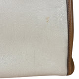Miu Miu Beige/Brown Bicolor Leather Madras Handbag