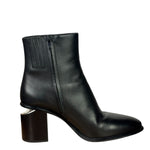 Alexander Wang Black Leather Gabi Cutout Heel Ankle Boots