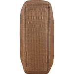 Chanel Vintage Brown Woven Straw Raffia Wooden Top Handle Handbag 2001