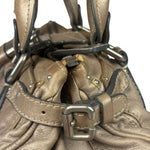 Chloe Bronze Leather Paddington Shoulder Bag
