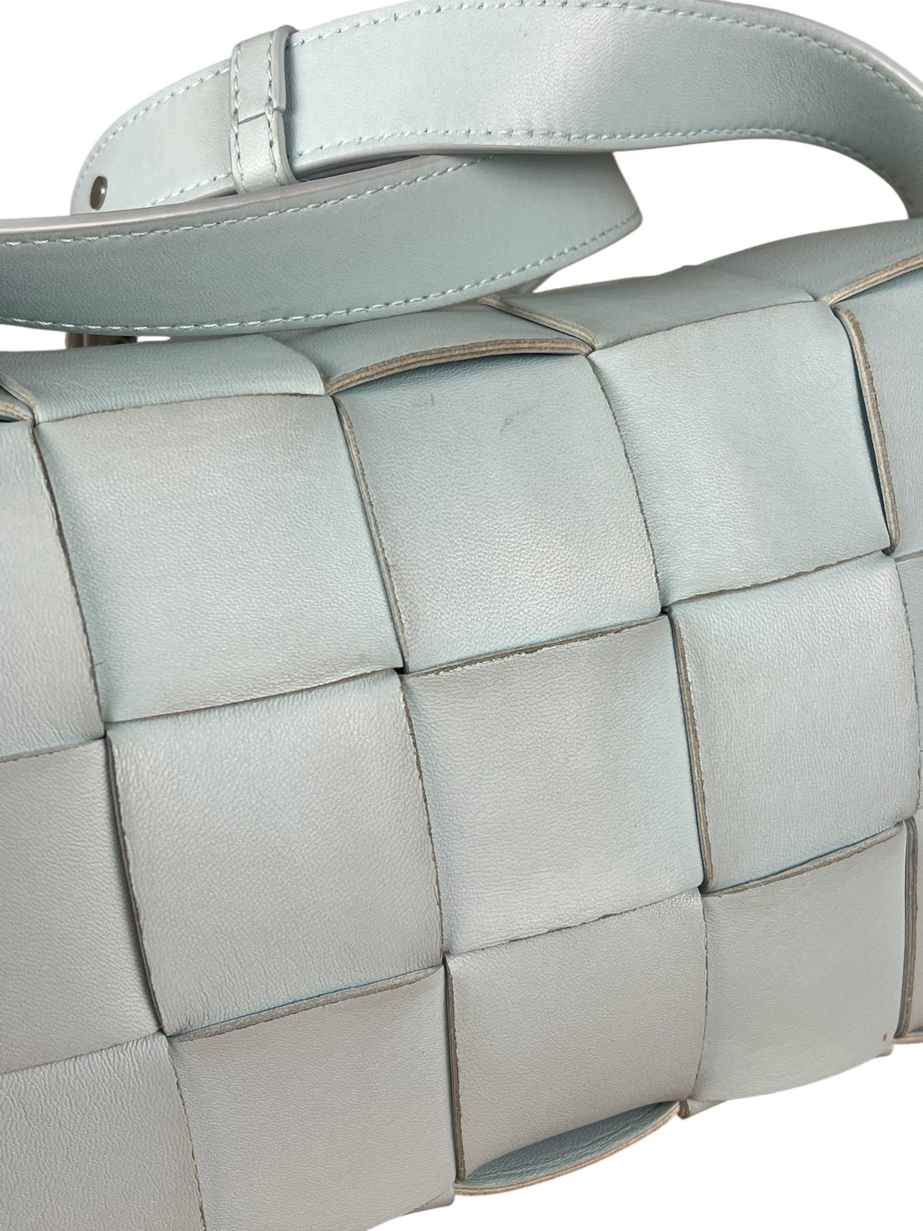 Bottega Veneta Intercciato Cassette Glacier Crossbody