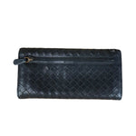 Bottega Veneta Woven Long Wallet Black