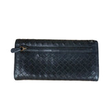 Bottega Veneta Woven Long Wallet Black