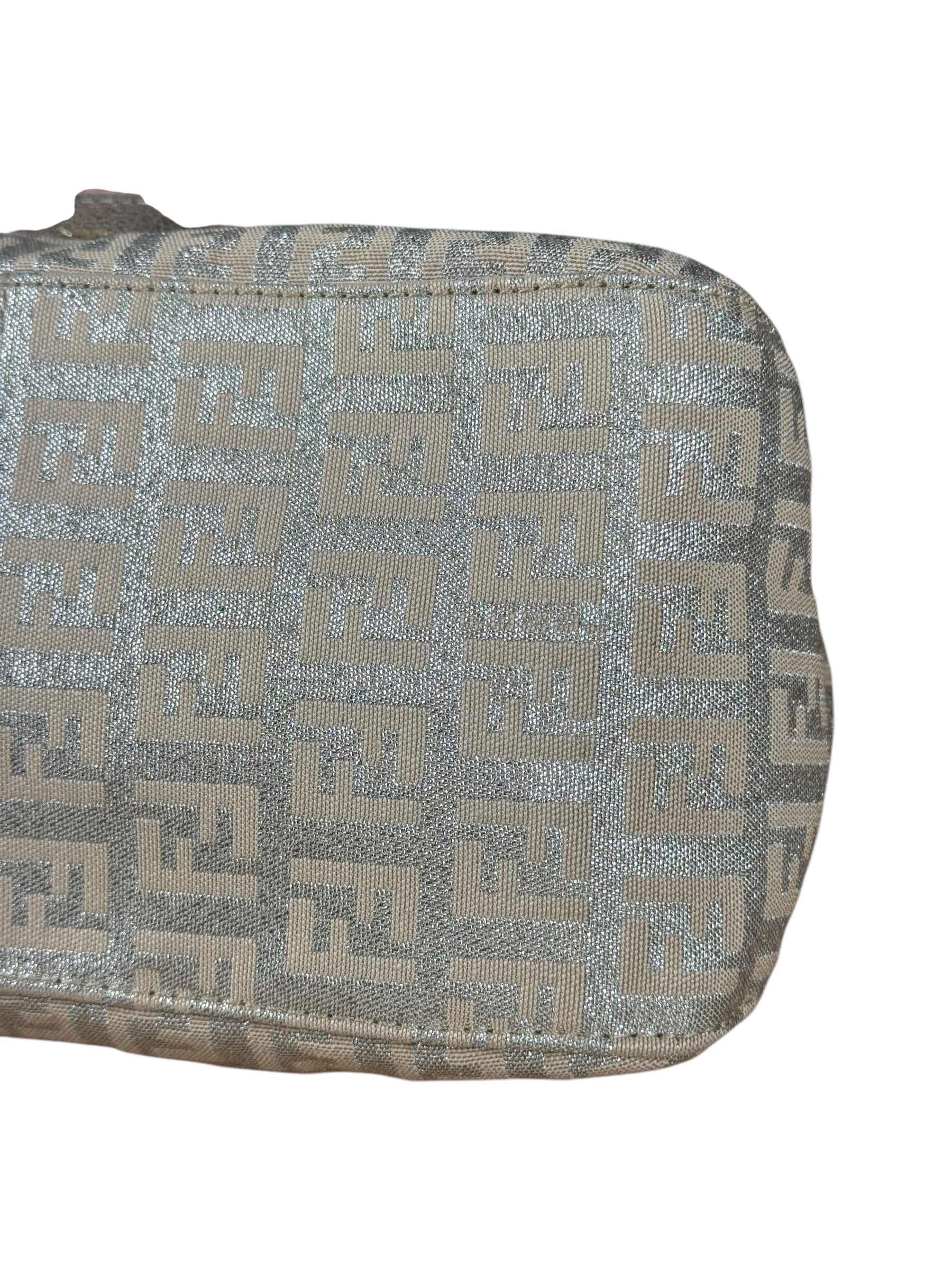 Fendi Vintage Metallic Jacquard Mini Baguette