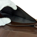 Christian Dior Brown Leather Bifold Checkbook Wallet