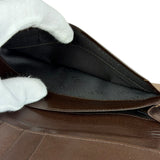 Christian Dior Brown Leather Bifold Checkbook Wallet