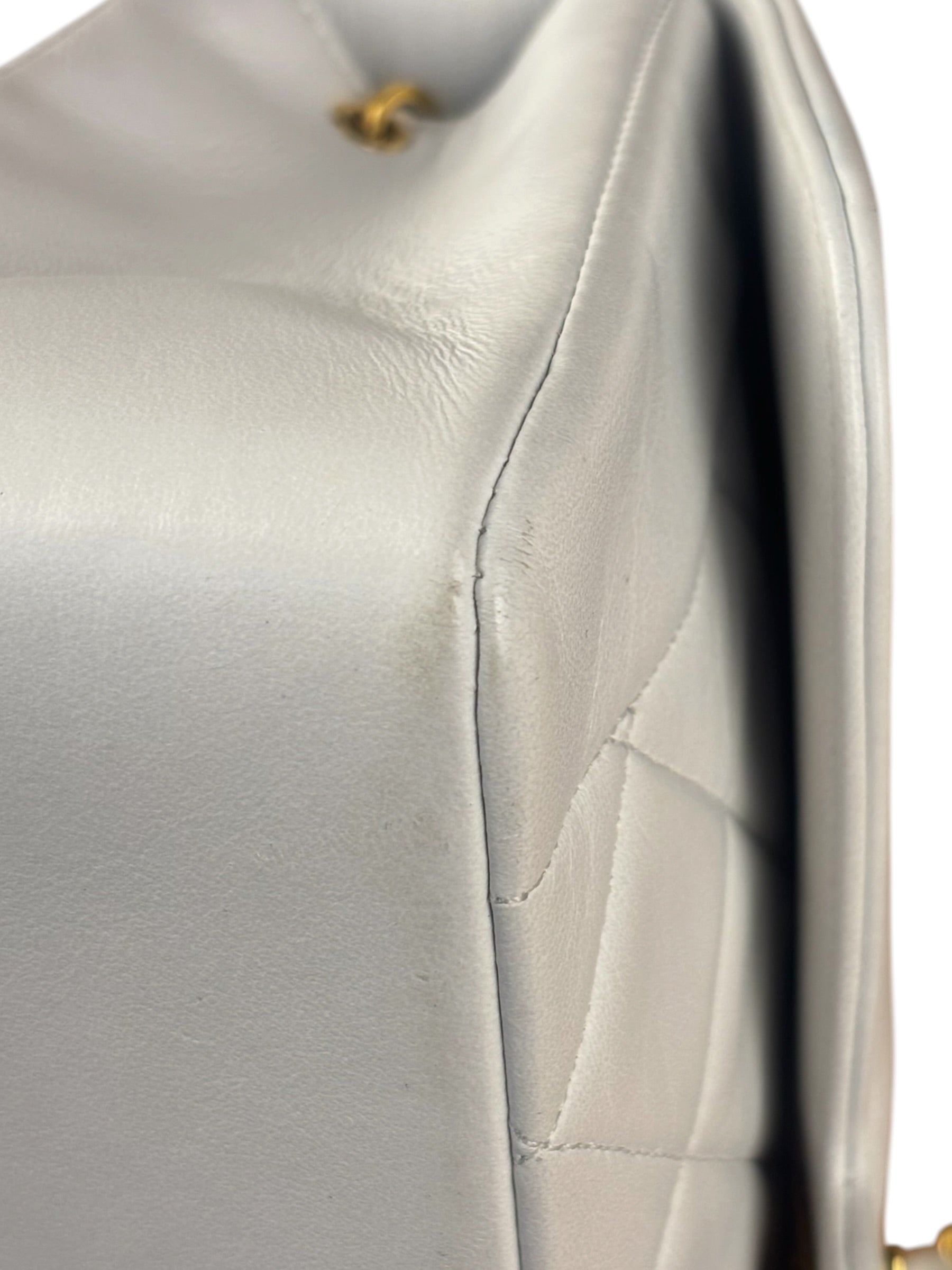 Chanel White Lambskin Diana Bijoux Flap 1992