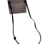 Salvatore Ferragamo Pink/Black Striped Crossbody Bag