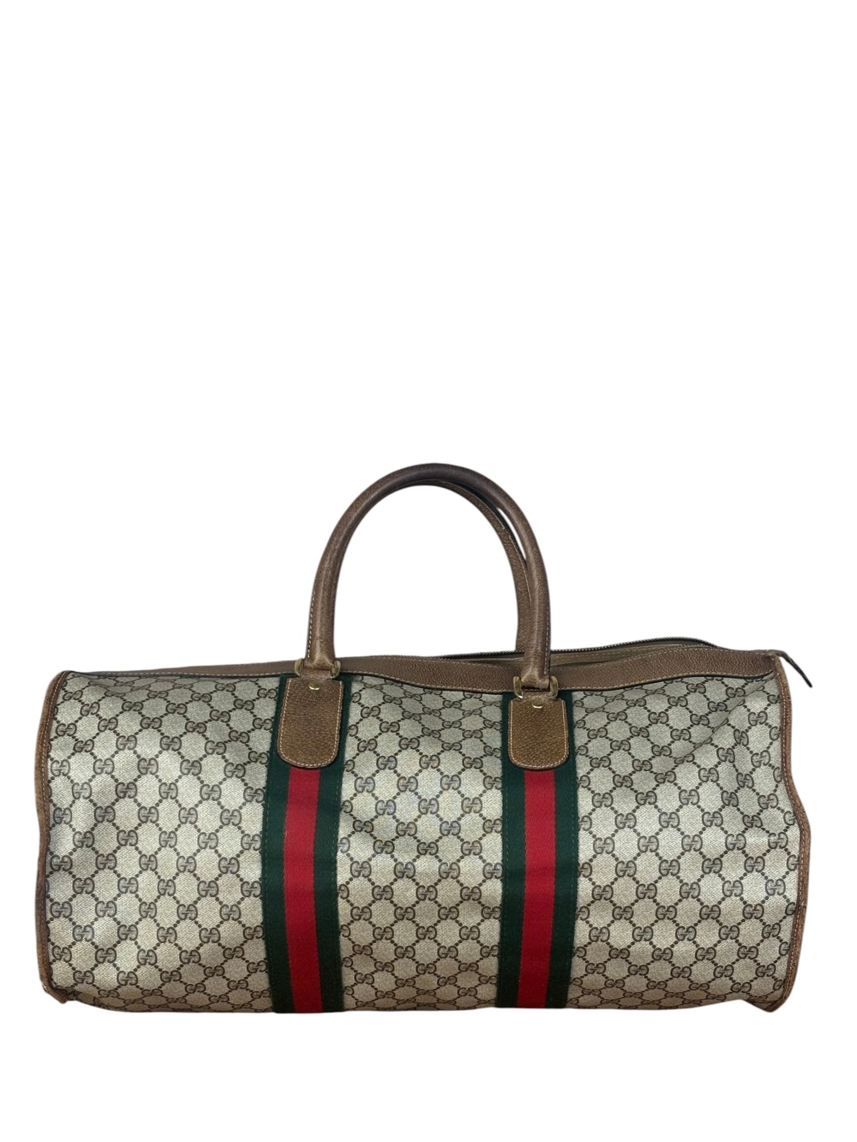 Gucci GG Vintage Coated Canvas Boston Bag
