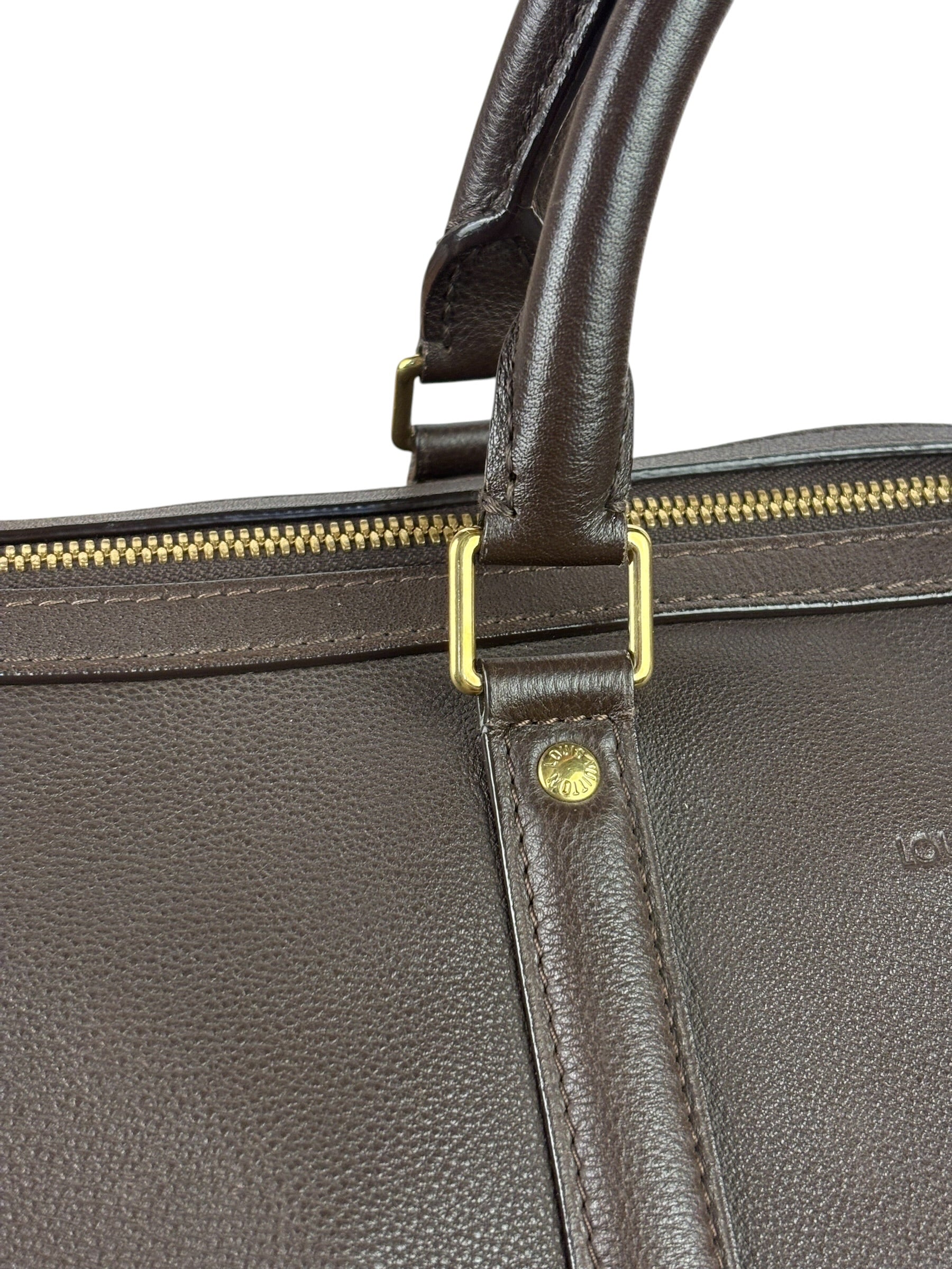 Louis Vuitton Chocolate Calfskin Sofia Coppola Duffel Bag