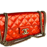 Chanel Red Metallic Evening Star Flap Bag 2008