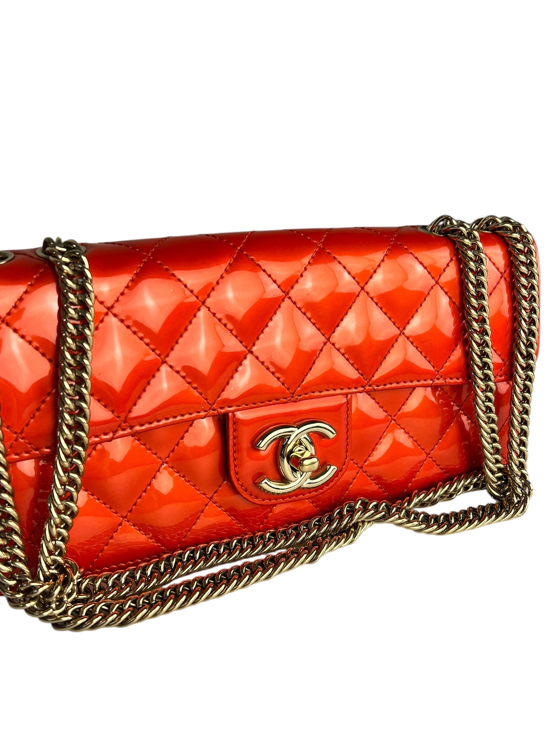 Chanel Red Metallic Evening Star Flap Bag 2008
