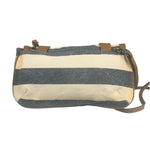 Burberrry Multicolor Leather Trim Striped Crossbody Bag