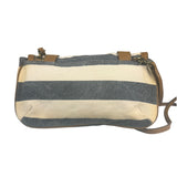 Burberrry Multicolor Leather Trim Striped Crossbody Bag