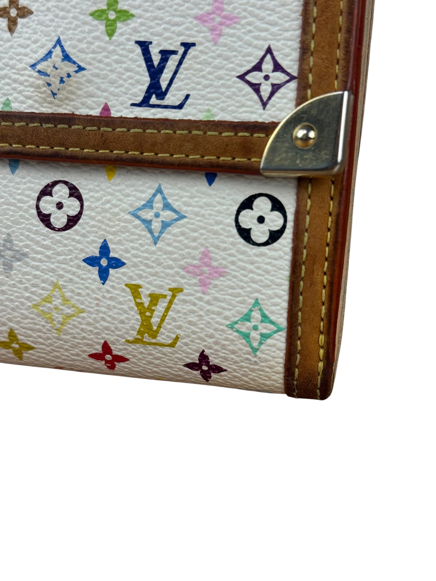 Louis Vuitton White Murakami Compact Wallet