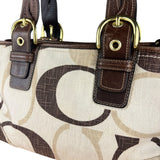 Coach Vintage Braided Strap Canvas Shoulder Bag