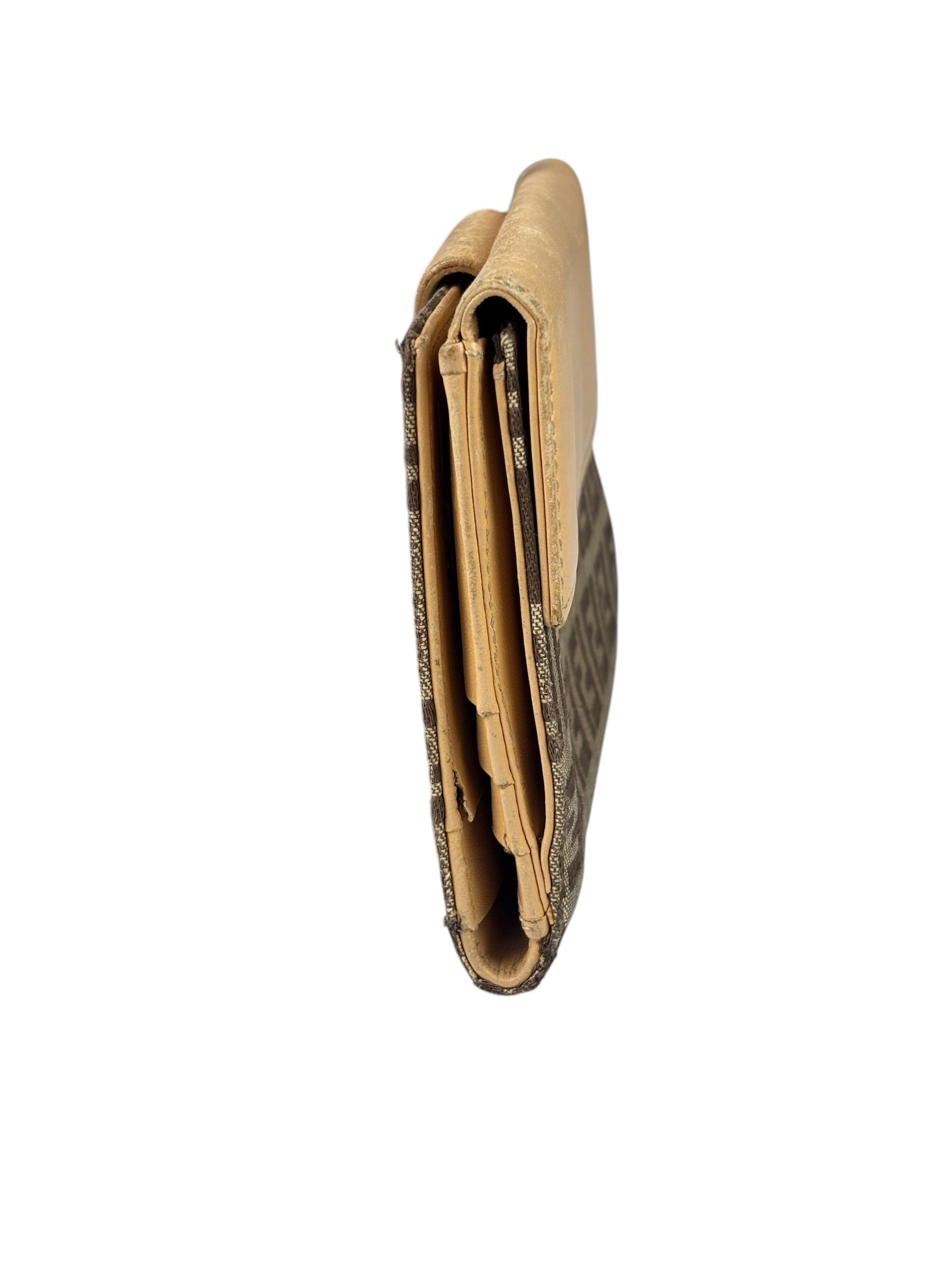 Fendi Beige Zucca Bi-Fold Wallet
