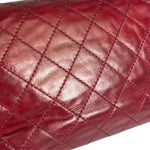 Chanel Red Quilted Calfskin Glazed Medium Duo Flap Bag 2012