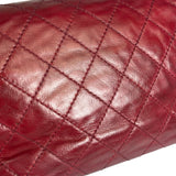 Chanel Red Quilted Calfskin Glazed Medium Duo Flap Bag 2012