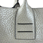 Brunello Cucinelli Ivory Grained Leather Tote Bag