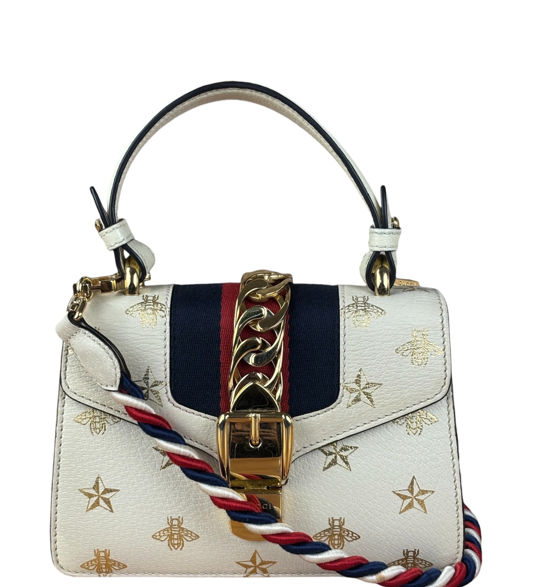 Gucci Sylvie Bee Star Mini Top Hand/Shoulder Bag