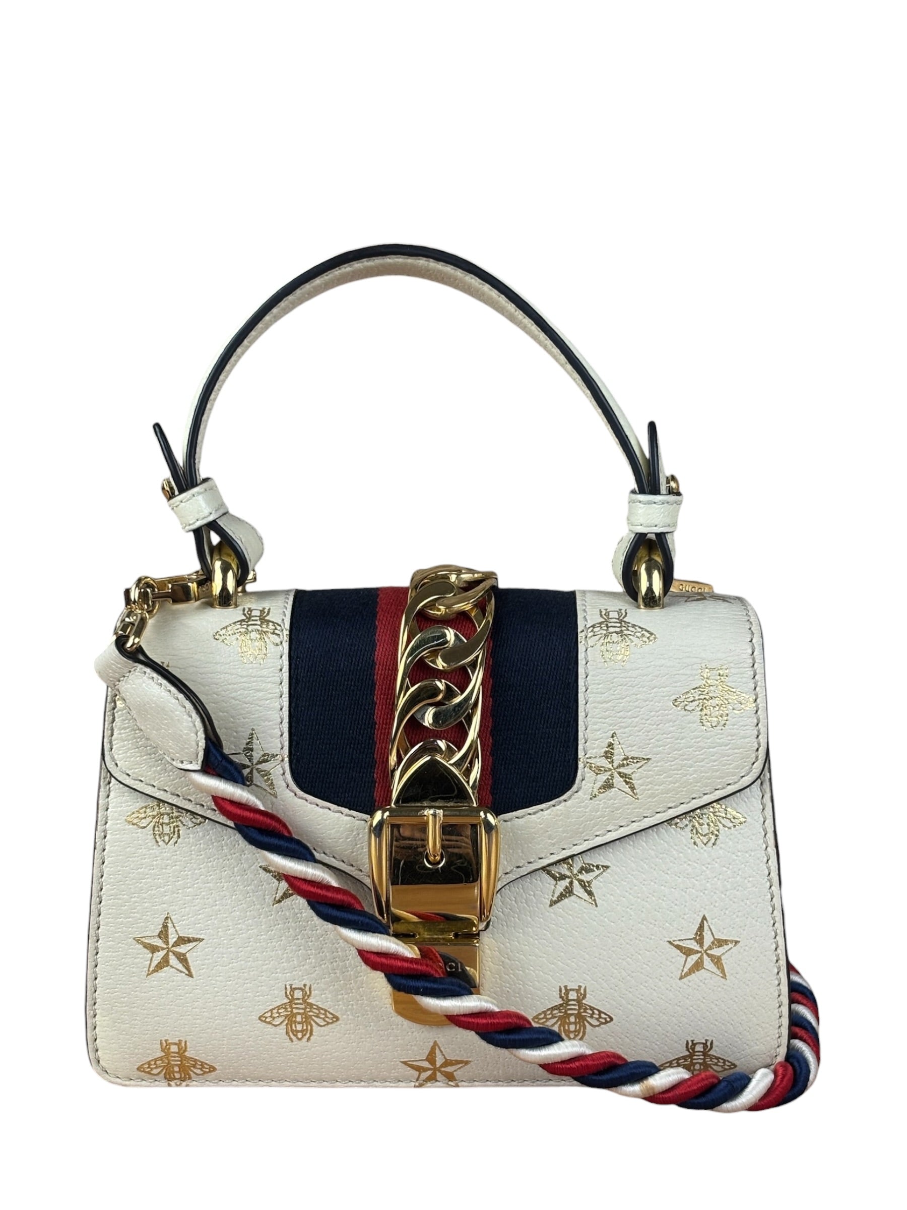 Gucci Sylvie Bee Star Mini Top Hand/Shoulder Bag
