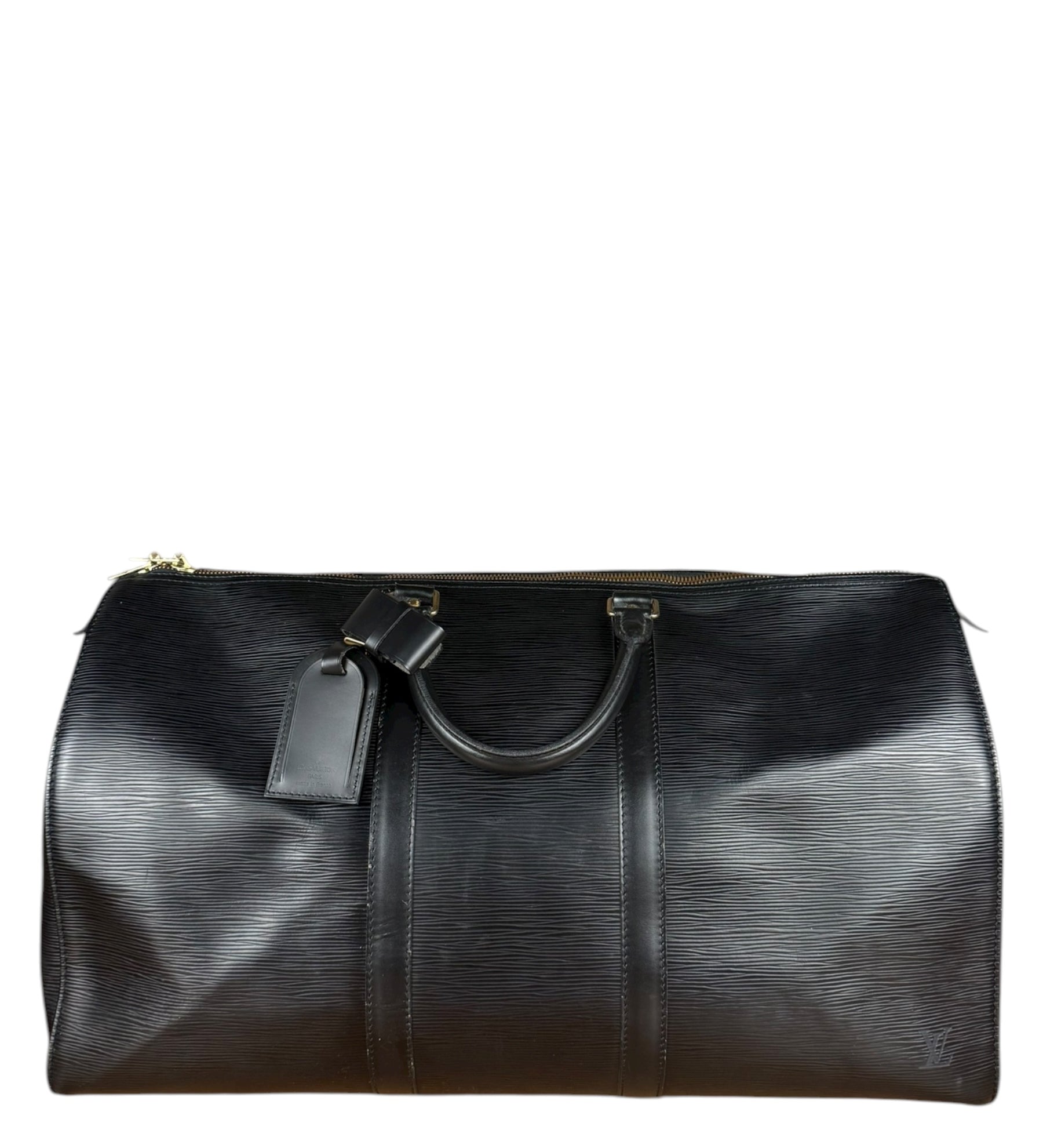 Louis Vuitton Noir Epi Leather Keepall 55