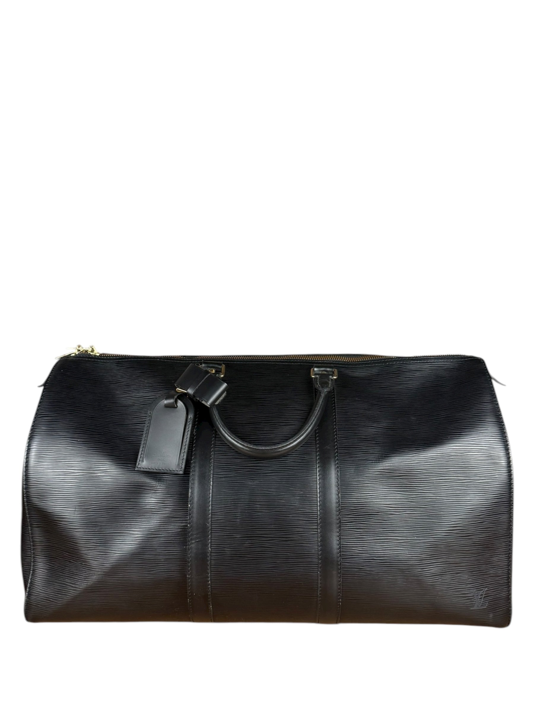 Louis Vuitton Noir Epi Leather Keepall 55