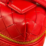 Bottega Veneta Red Intrecciato Leather Crossbody Bag