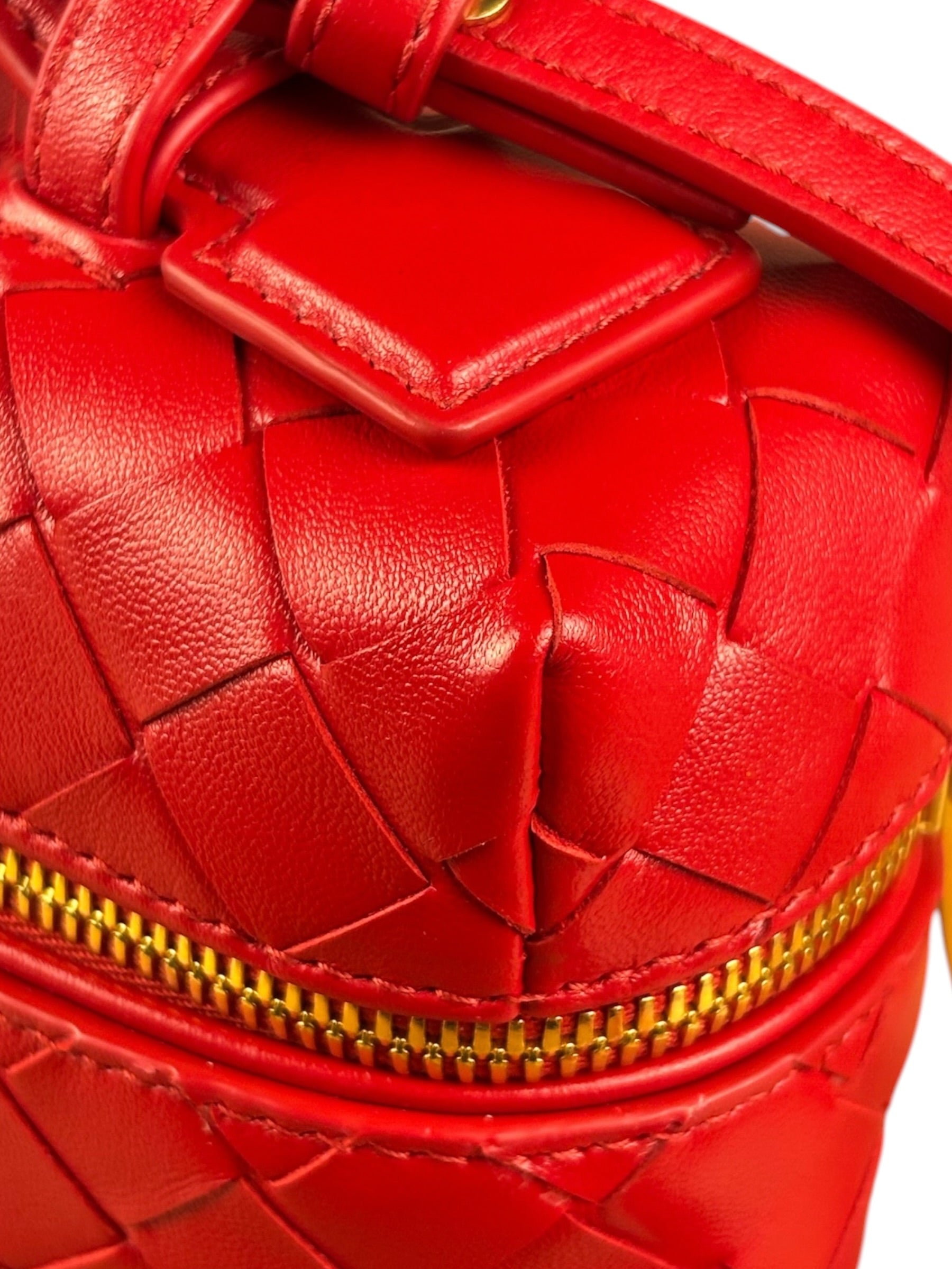Bottega Veneta Red Intrecciato Leather Crossbody Bag