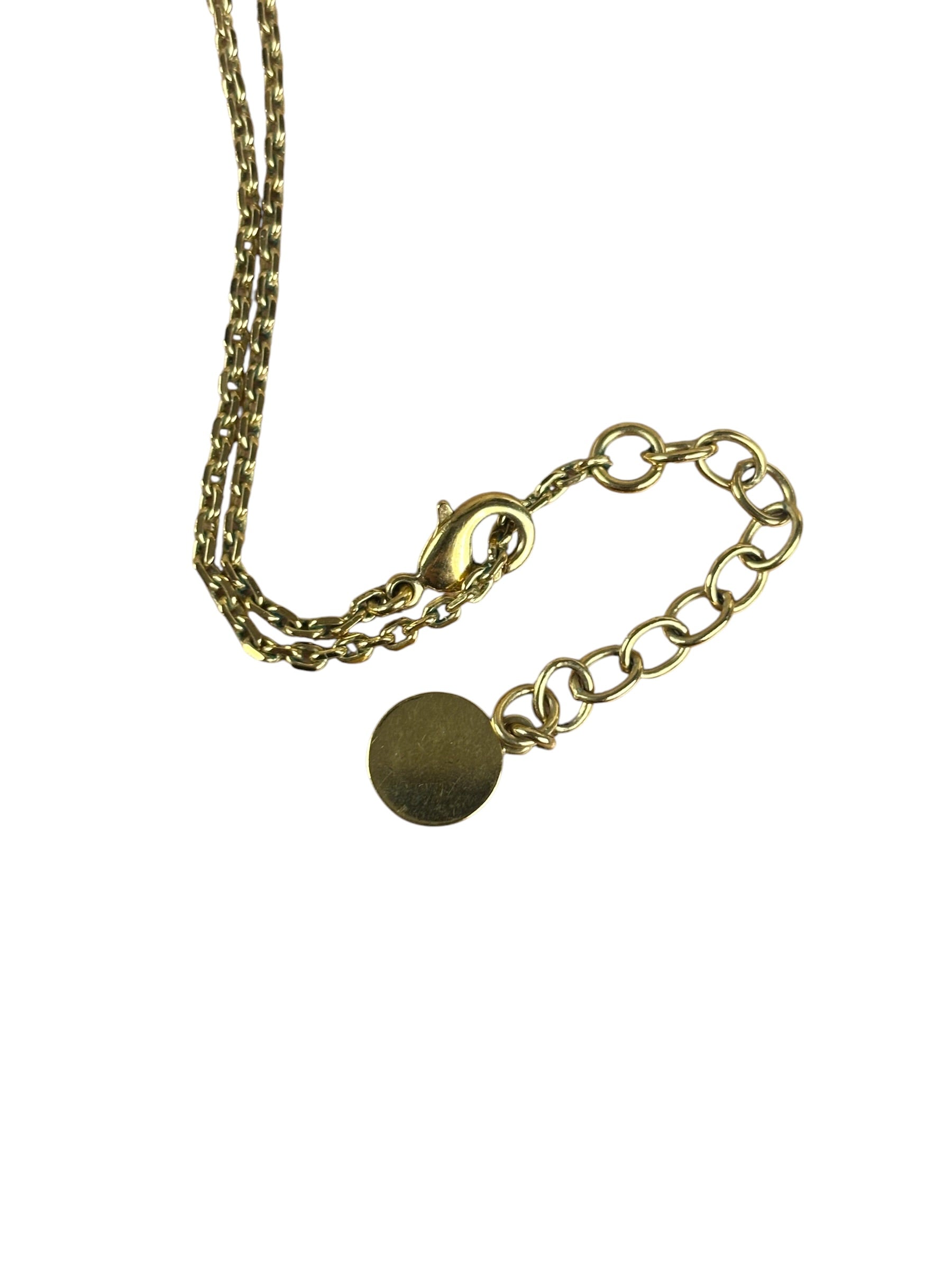 Christian Dior Dior Letter Charm/Pave O Star Necklace