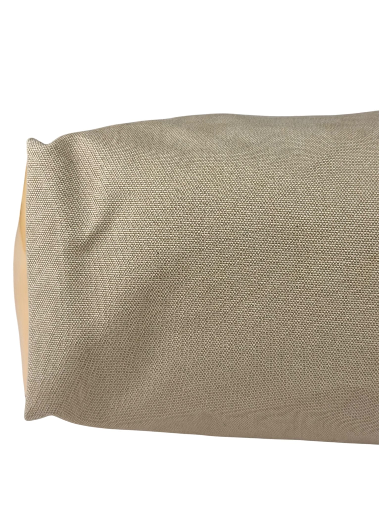 Prada Beige Cloth/Patent Leather Trim Shoulder Bag