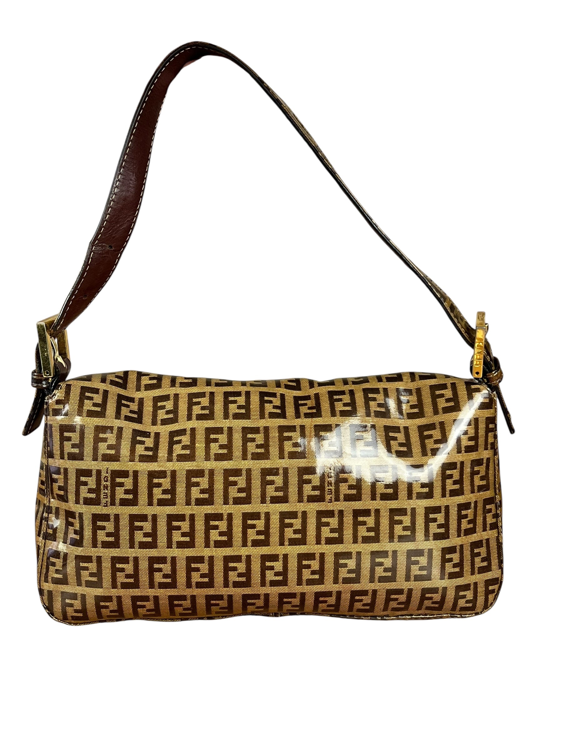 Fendi FF PVC Coated Canvas Baguette