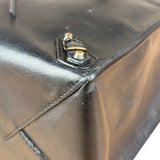 Balenciaga Black Leather papier A4 Tote Bag