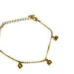 Dior Goldtone Letter Block Bracelet