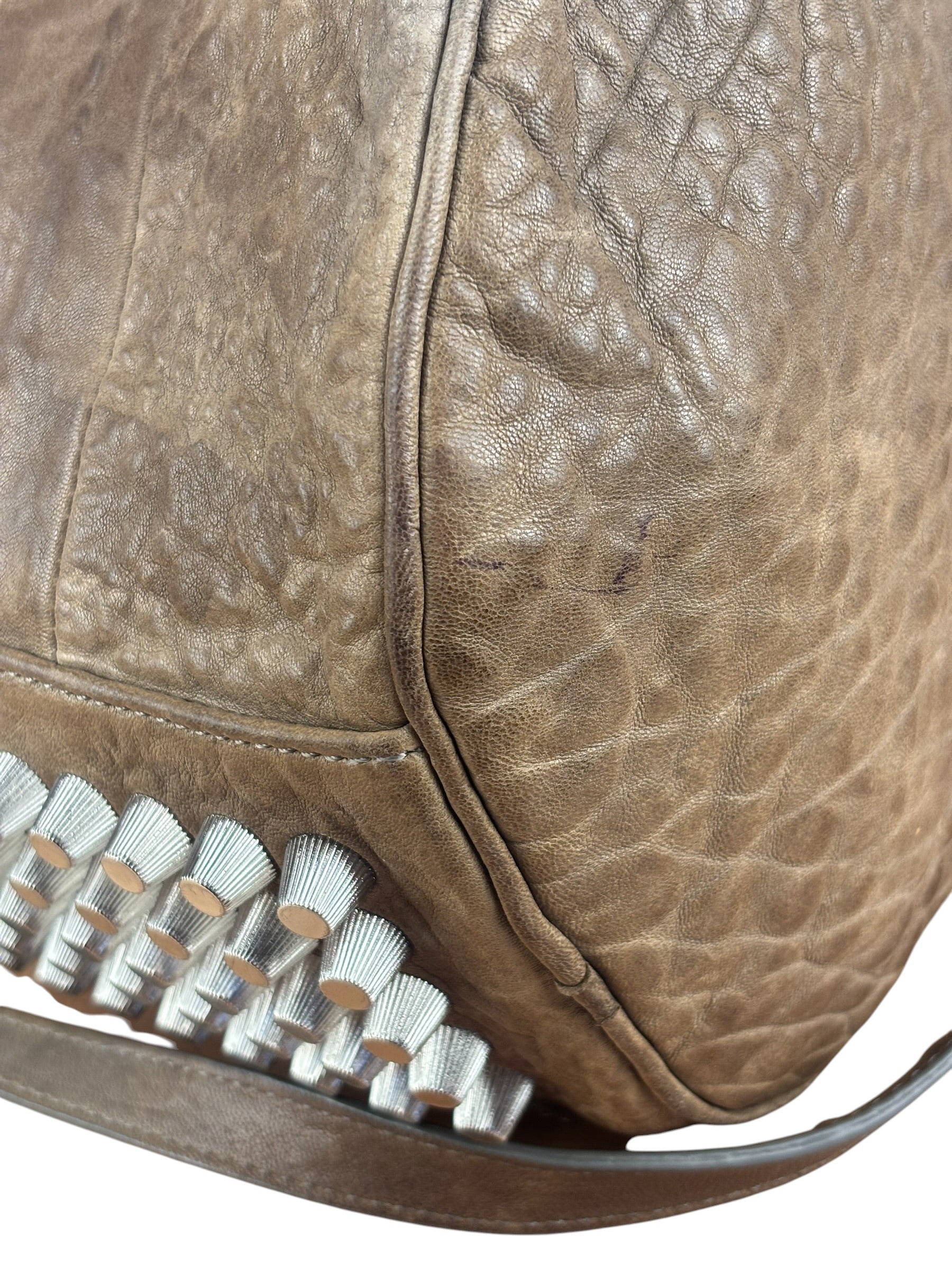Alexander Wang Tan Beige Leather Rocco Satchel Two-Way Bag