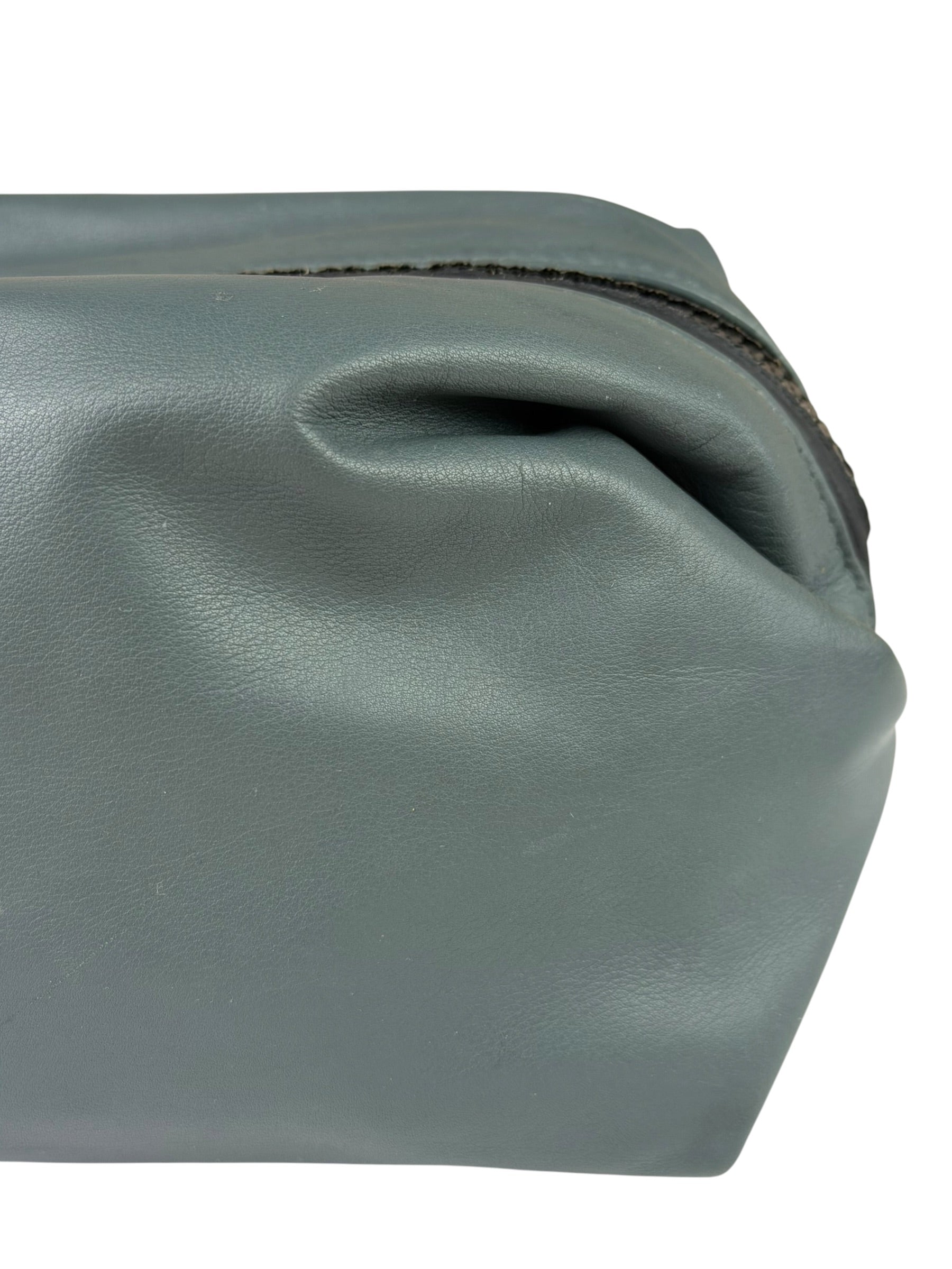 Bottega Veneta Grey Leather Pouch