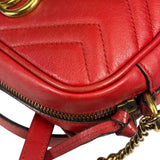 Gucci Red Leather Marmont Small Camera Bag