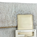 Fendi Vintage Beaded Baguette White