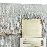Fendi Vintage Beaded Baguette White