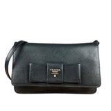 Prada Saffiano Lux Bow Crossbody Wallet