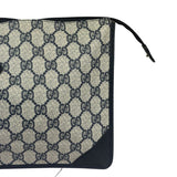 Gucci Vintage GG Coated Canvas Zip Travel Pouch Navy