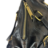 Yves Saint Laurent Black Patent Leather Downtown Tote